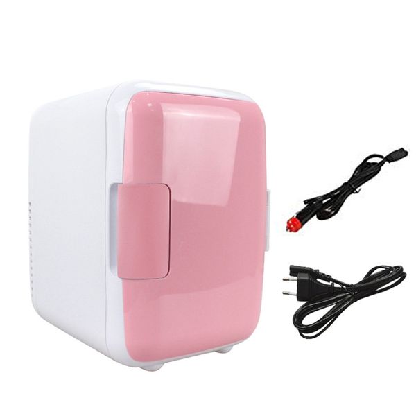 

4l 220v/12v eletric portable dual-use car home refrigerator fridge mini er cool warmer dormitory cans beer cooler