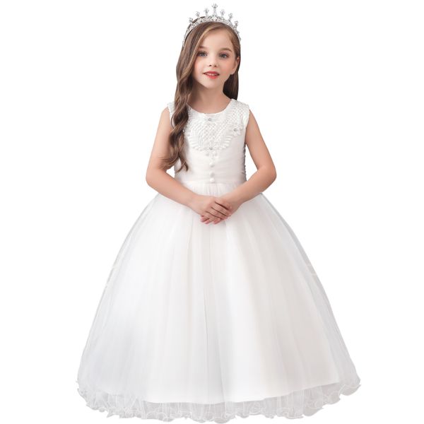 

golden shield new children' dress autumn and winter long girl princess skirt ball gown style girls pageant dresses show costume, White;red