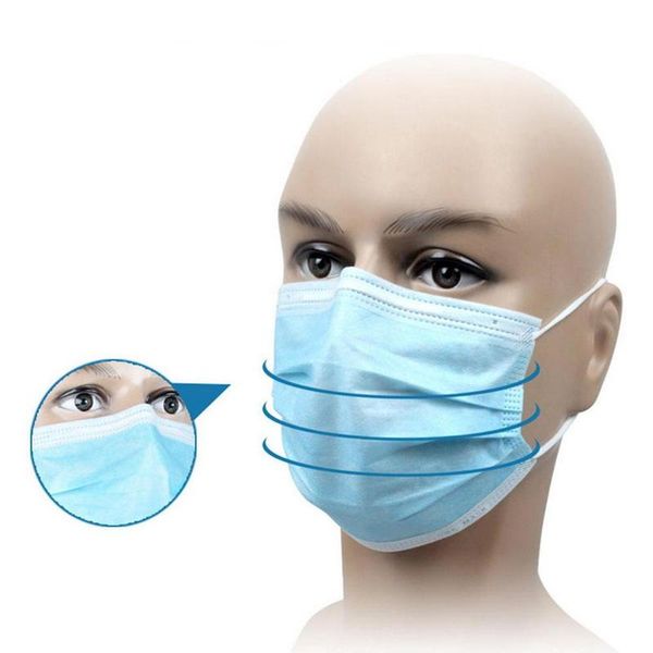 

10pcs/pack non woven disposable face respirator mask 3 layer earloop activated carbon anti-dust proof mouth mask