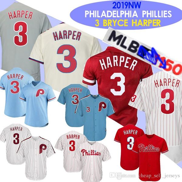 

3 Bryce 7 Franco 10 Daulton 99 Williams shirt Baseball Jersey 2019 New 150th patch