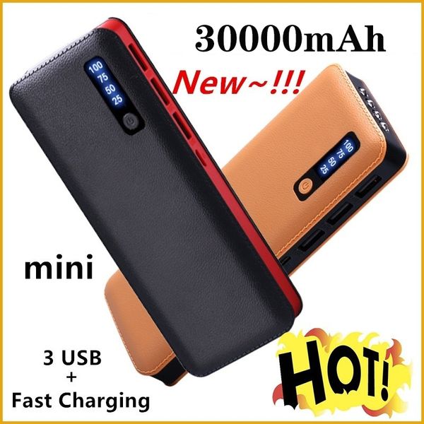 

power bank 30000mah powerbank external battery portable fast charger for all smartphone with charger bank triple usb waterproof