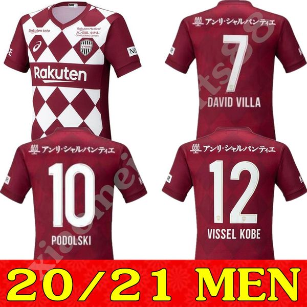 

new 2020 2021 vissel kobe soccer jersey 20 21 a.iniesta david villa samper podolski vissel kobe home jerseys football shirt, Black;yellow