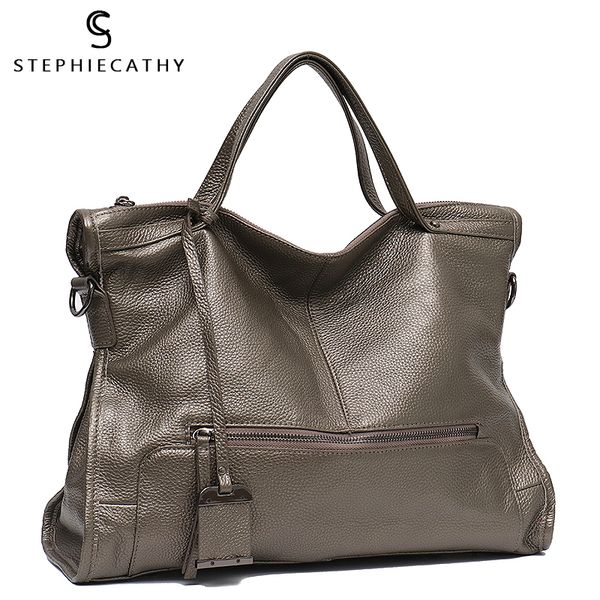 

sc luxury genuine leather handbags for women shoulder bag large tote bags big cow leather ladies cross body messenger bags t200322