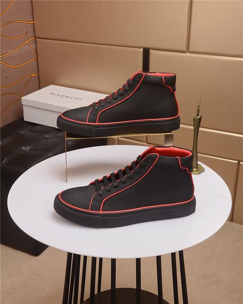 

fashion luxury design men's platform high-shoes cow nubuck leather shoes fashion sneakers classic retro men's casual shoes 11, Black