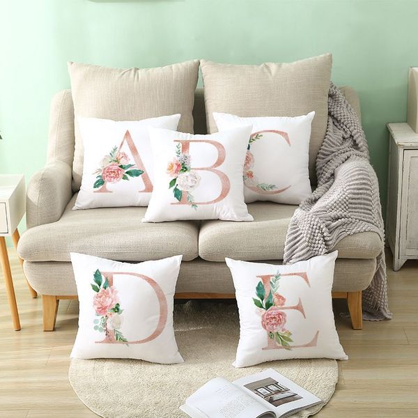 

valentine letters printed zipper closure pillow case bedding pillowcase smooth pillow cover home decoration 45x45cm