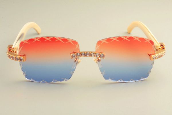 

mirror t8300177-h white diamond 2019 legs stylish large sunglasses decorative sunshade natural engraved horns lens x-shaped sunglas ndqm, White;black