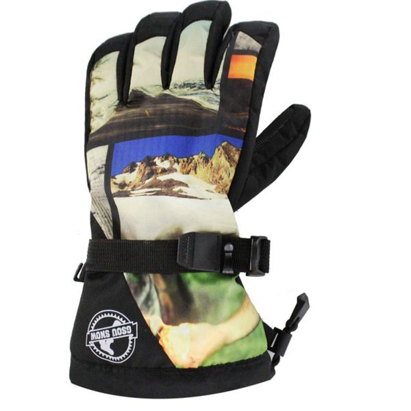 

30 men snow gloves winter outdoor sports gear mittens waterproof windproof snowboarding outfits five-finger ski gloves gs