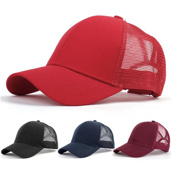 

horse-tail baseball net hat section cotton-made summer lady's hat, open-color sun hat, duck's tongue cap, Blue;gray