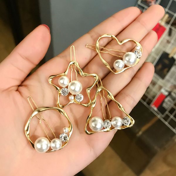 

свадеб бисером жемчужные clips подарок женщина леди ювелирных алмазов волос barrettes заколка для невесты действует инициация окончания qm-4, Golden;silver