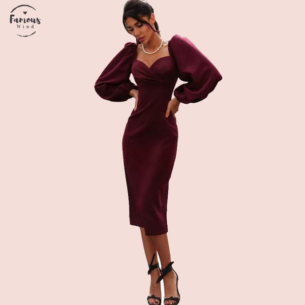 

long sleeve bohemian dresses vintage bodycon dress puff sleeve autumn dress chinese women party night elegant dress women clothes, Black;gray