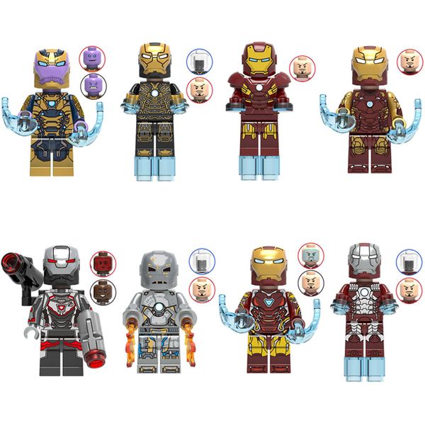 

Мстители Тони Старк Подводное плавание Iron Man War Machine Mark 1 5 7 Строительный блок Кирпи