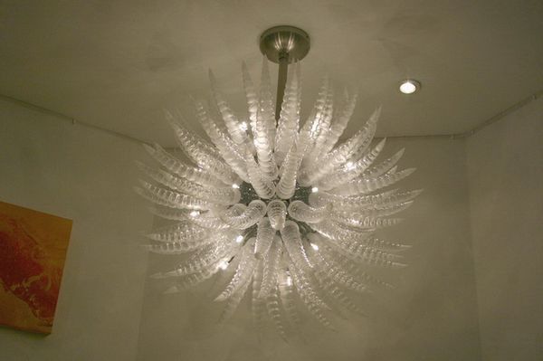 

modern murano glass ceiling flush mounted lighting fixture dale chihuly style hand blown glass crystal ceiling