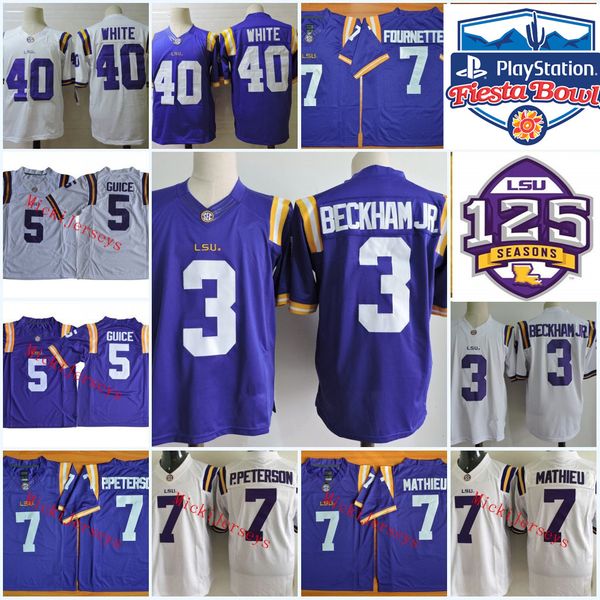 

Mens NCAA Devin White LSU Tigers Football Jerseys Leonard Fournette Patrick Peterson Tryann Mathieu Odell Beckham Jr LSU Tigers Jersey
