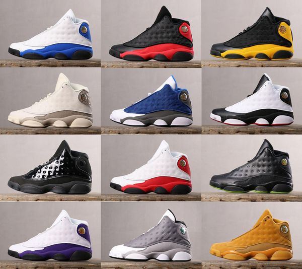 

2019 new xiii 13 hyper royal bred phantom flint love respect cap gown chicago red basketball shoes mens 13s sneakers size 7-13