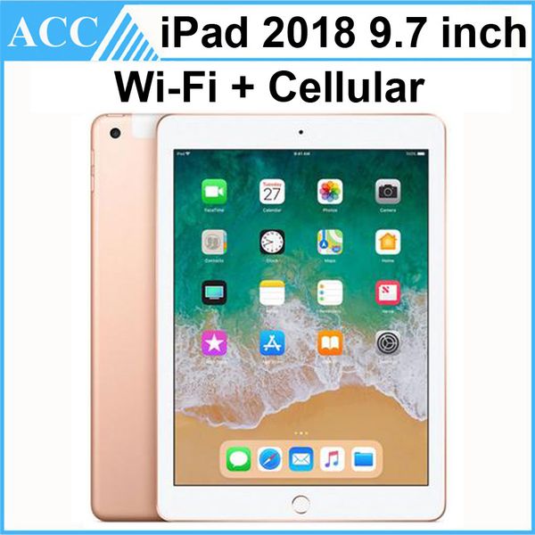 

refurbished original apple ipad 2018 9.7 inch 6th gen wifi + cellular a10 fusion chip quad core 2gb ram 32gb 128gb rom tablet pc dhl 1pcs