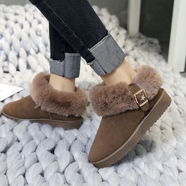 

women boots winter shoes ankle boots for women shoes snow botas mujer casual booties warm winter zapatos de mujer w22-36, Black