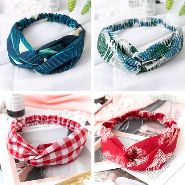

women headband vintage cross knot elastic hair bands soft solid girls hairband hair accessories