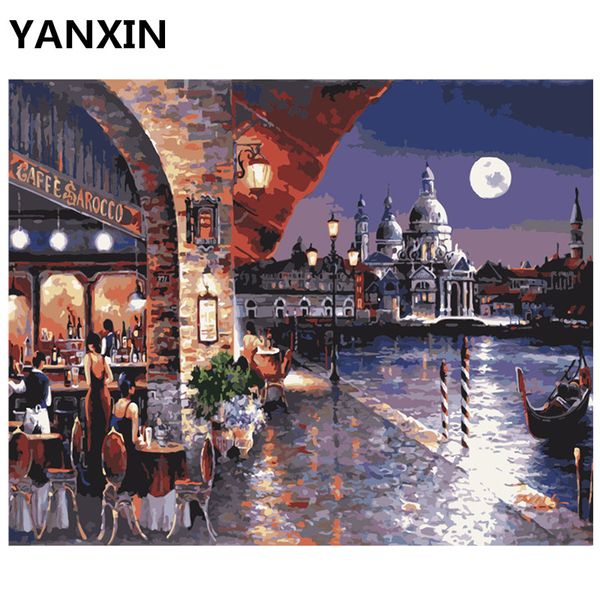 

yanxin diy frame painting by numbers oil paint wall art pictures decor for home decoration e796