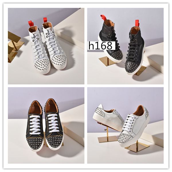 

fashion new krystal spike sock donna flat neoprene sneakers designer luxury mens red bottoms shoes womens red sole shoes size 37, Black