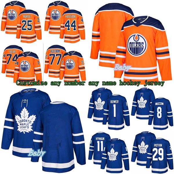 

customize any number any name hockey jersey baby jersey toronto maple leafs edmonton oilers kids infant hockey jerseys, Black;red