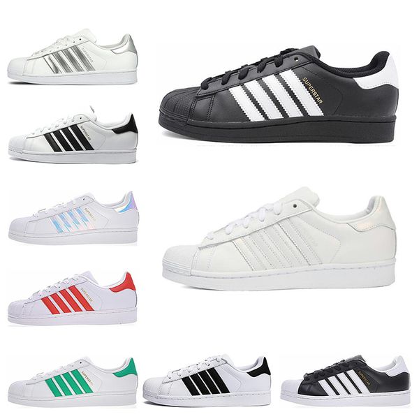 

Classic Superstars White Black red Blue Gold Superstars 80s Pride Sneakers Super Stars Women Men Sport Casual Shoes size 36-44
