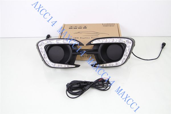 

white skin line daytime running lights for mitsubishi pajero sport 2013-2015
