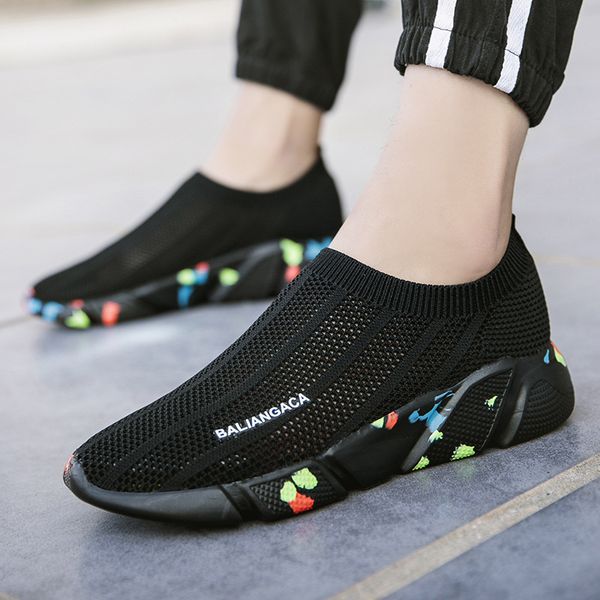 

2019 a-piece new style loafers women's ins trend casual shoes korean-style wa xie men's summer, Black