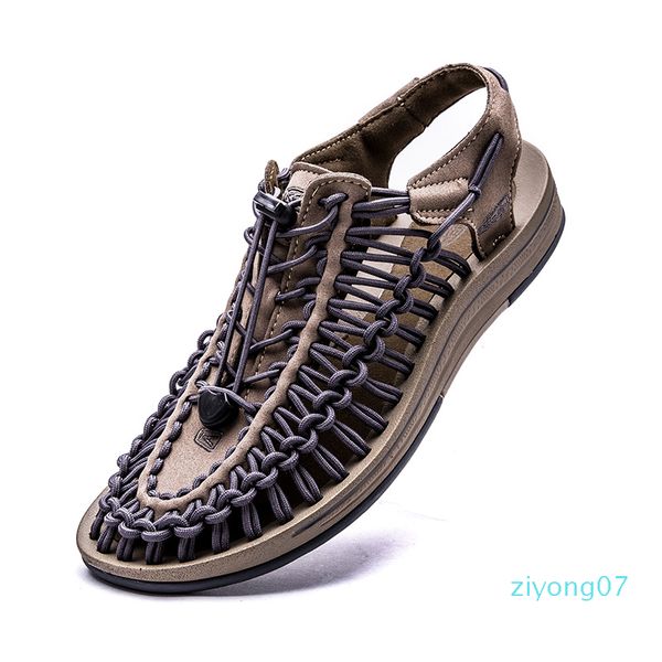 

2019summer braided men's shoes, sandals, roman sandals, men's sports large size mens gladiator sandals summer zz7, Black