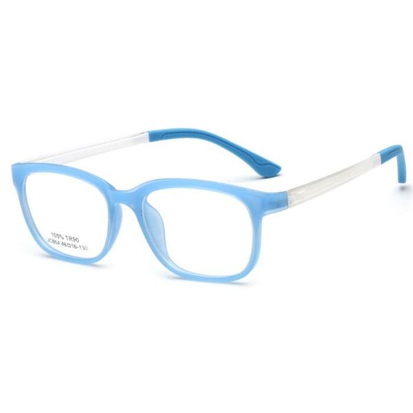 

boy girl tr90 myopia glasses frame children ultralight patchwork cute plain glasses 2018 new retro kids eyewear frame c022, Silver
