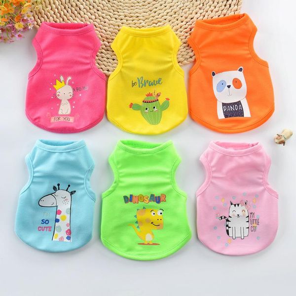 

summer pet shirt puppy dog vests dogs t-shirt soft new born dog puppy vest clothes cat pet clothes for small dogs xd23355