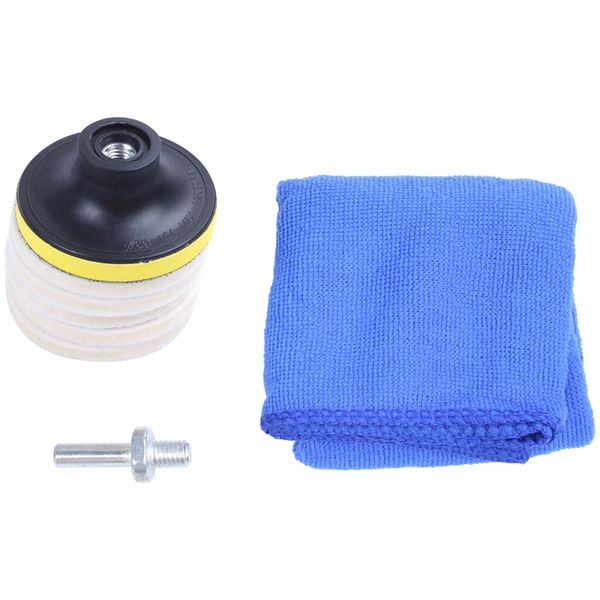 

8pc 3inch 75mm felt polishing pad windscreen scratch repair glass polishing kit