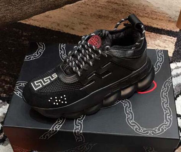 

2019 chain reaction luxury designer shoes men women medusa sneakers snow leopard black white mesh platform vintage fashion men casual shoe66