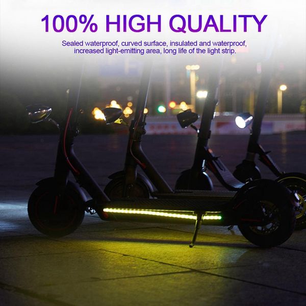 

durable foldable led strip lights for m365/m365 pro electric scooter accessories, light-up colorful scooter m365 parts