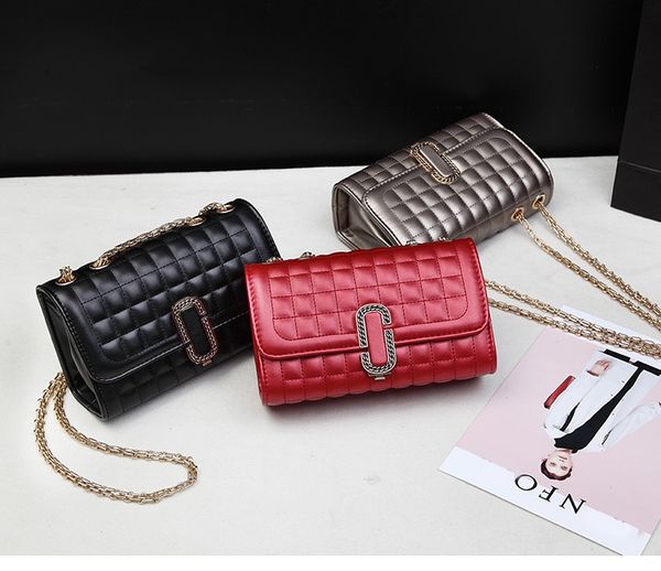 

2020 fashion casual women bag one shoulder straddle bag mini small mobile phone bag shoulder bags black/red/silvery df229