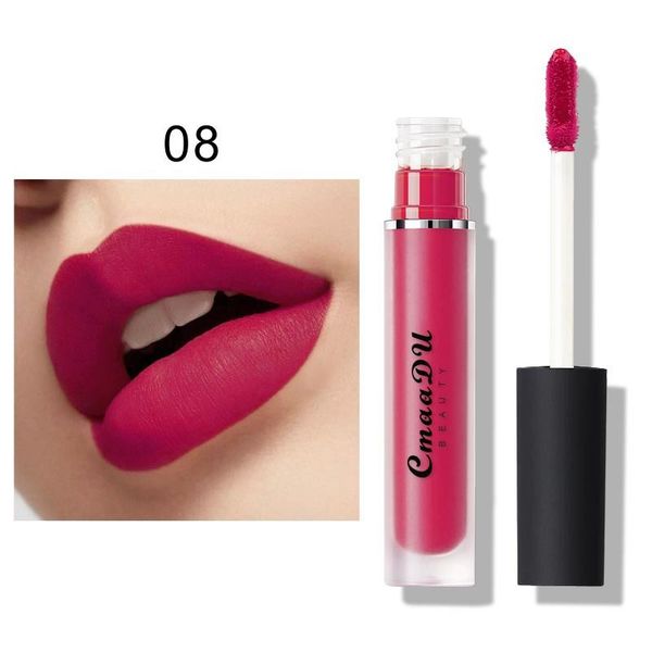 

cmaadu 15 colors matte liquid lipstick waterproof makeup silky lip gloss lips tint moisturizer cosmetics 120pcs/lot dhl