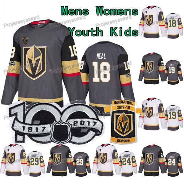 

100th Anniversary James Neal Vegas Golden Knights Reilly Smith Cody Eakin Oscar Lindberg Shea Theodore William Carrier Marc-Andre Fleury