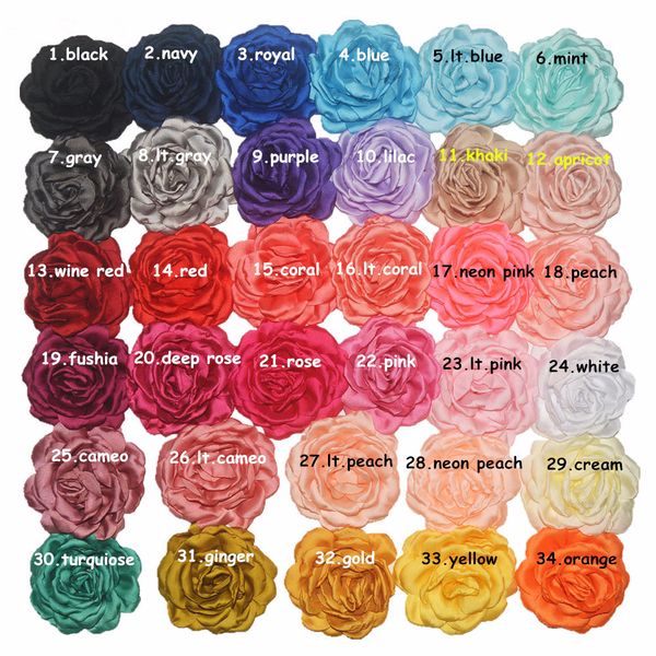 

40pcs/lot 7cm chiffon flower fabric flowers for headband diy hair accessories lsfb038