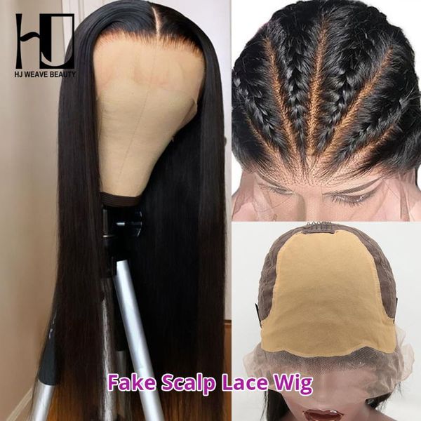 

13x6 invisible fake scalp wig deep part lace front human hair wigs pre plucked remy glueless transparent lace wigs 8''-28'&#0, Black;brown