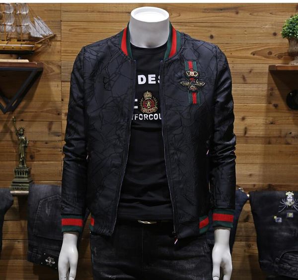 

fashion youth autumn new men's explosion models men's cotton jacket comfortable handsome baseball uniform jacket -xxxxl, White