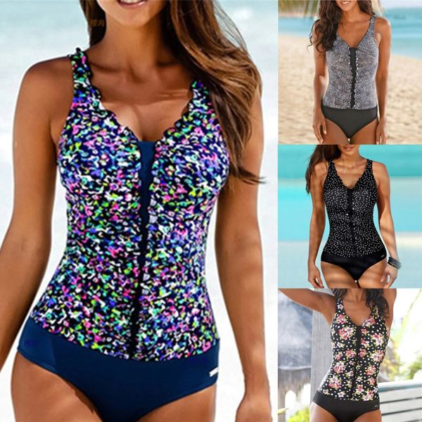 

2019 new print swimsuit plus size push up bra swimsuit cover up summer women swimwear one pieces skirt 1, White;black