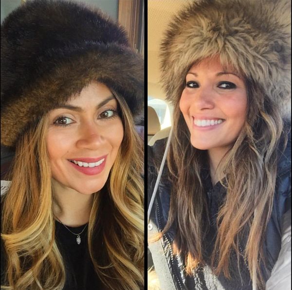 

fashion- warm hats 2019 new ladies faux fox fur russian cossack style winter hat warm hats ing, Blue;gray
