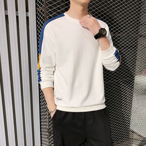 

new tide brand mens sweater luxury sweatshirts for men with long-sleeves fashion streetwear designer mens hoodies with patchwork wholesales, Black