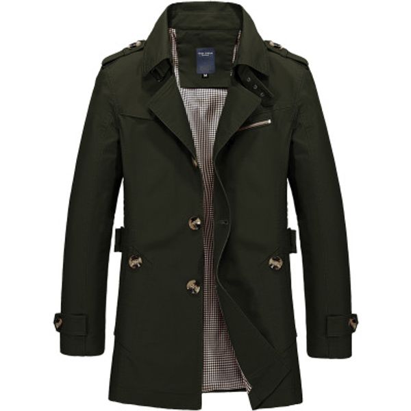 

mens designer jackets casual handsome windbreaker long thin solid color windproof jacket youth college style slim clothing, Black;brown