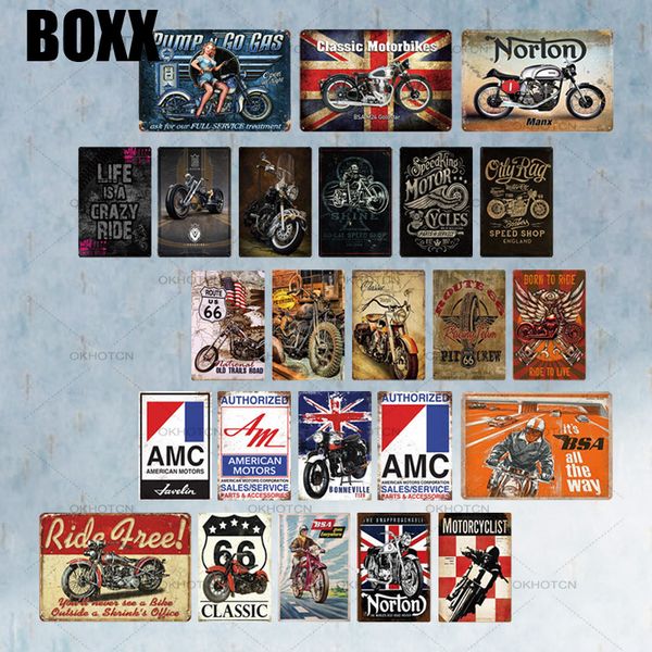 

мотоциклы металлический знак табличка металлическая винтажная пивная жестяная вывеска металлическая пластина стены декор для бар паб-клуб до