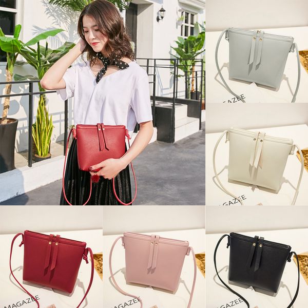 

women fashion solid crossbody bag solid color messenger bag bags for women shoulder phone tas wanita#30
