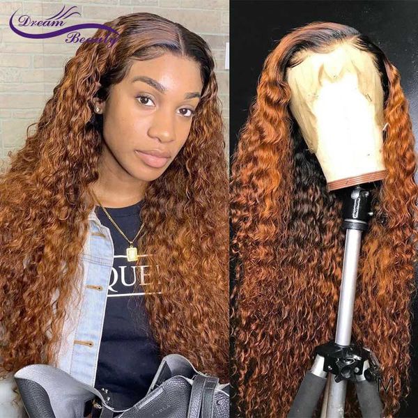 

13*4lace front human hair wigs with baby hair 180density wig medium ratio brazilian curly human wig dream beauty, Black;brown