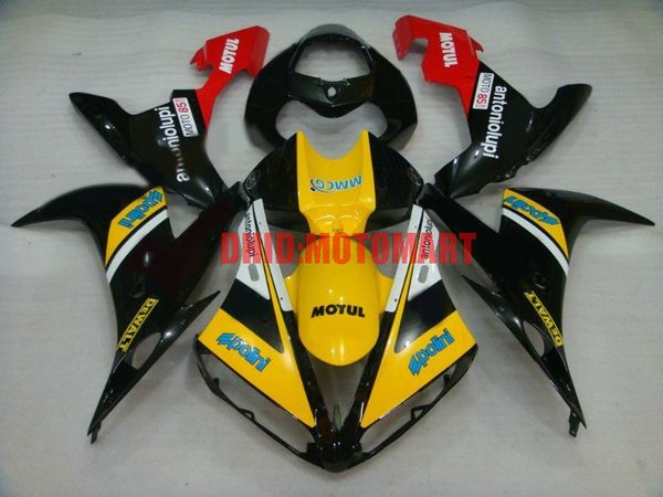 YAMAHA YZFR1 için motosiklet Fairing kiti 04 05 06 YZF R1 2004 2005 2006 YZF1000 ABS Sarı siyah Kaporta seti + hediyeler YD02