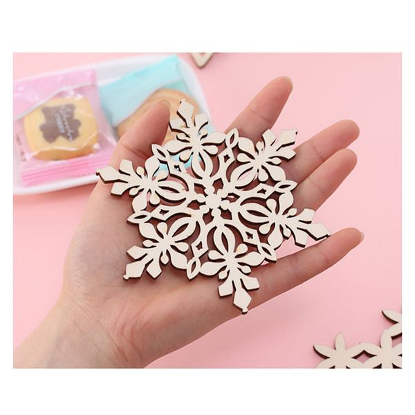 

cup mat wooden hollow snowflake heat resistant deskfor kitchen home coffee rt99