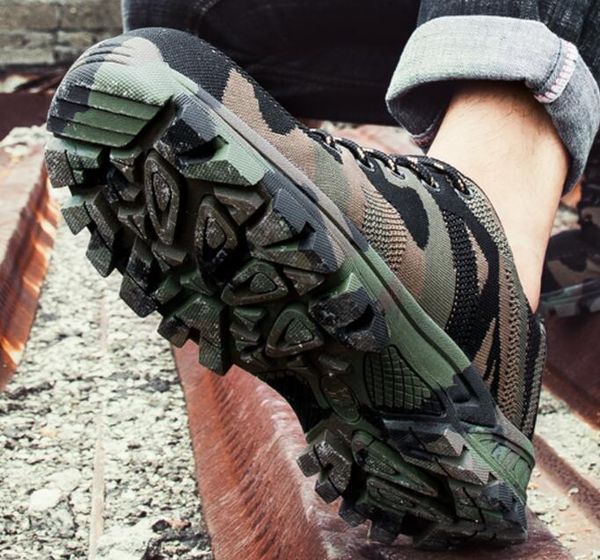 

large smash anti puncture labor protection shoes anti slip safety protection steel head shoes fly woven breathable sports shoes yakuda local