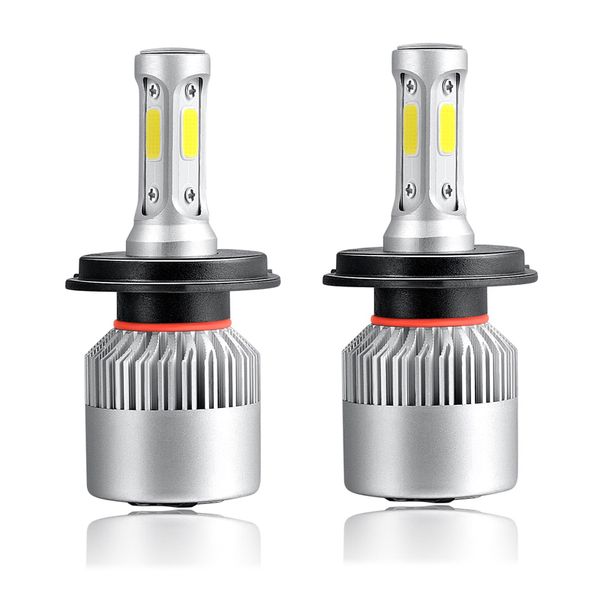 

2PCS S2 H4 H7 H8 H11 H1 H3 9005 9006 COB Car Bulbs LED Headlamp Hi-Lo Beam 72W 8000LM 6500K Auto Light Fog Headlight DC 12v 24v